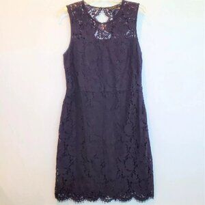 BR Women's Dress 10 Plum Lace Sheath Party Whimsygoth Romantic Vamp Witchy